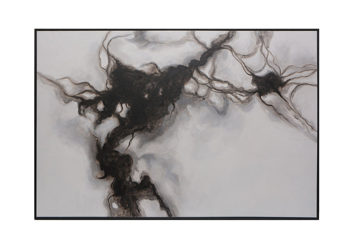 Smoke Screen 72" X 48" - Black Floater Frame