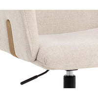 Kalev Chacha Cream & Gold Accent Office Chair - Chair View | Bone & Brass