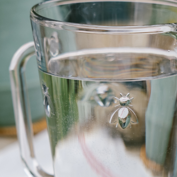 Clear Glass Bee Pitcher