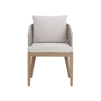 Capri Grey Woven Dining Armchair - Patio Chair View | Bone & Brass