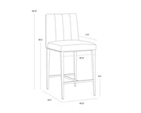 Wilbur Milliken Cognac Counter Stool