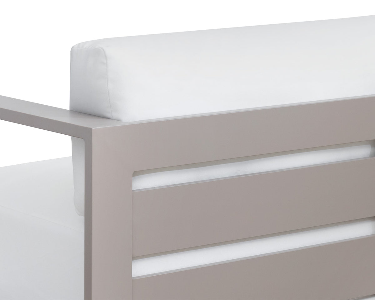 Tavira Greige & Stinson White Outdoor Sofa
