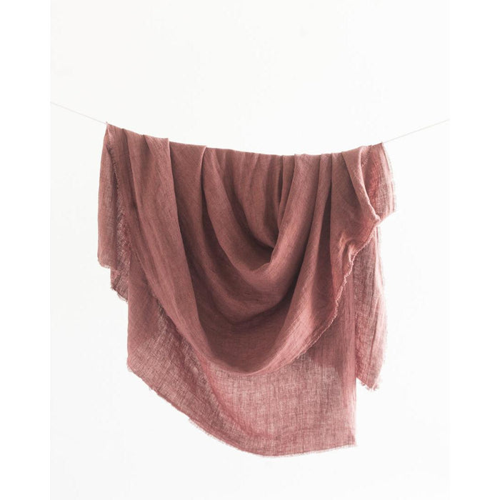 Stone Washed Linen Throw Blanket