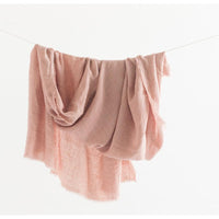 Stone Washed Linen Throw Blanket