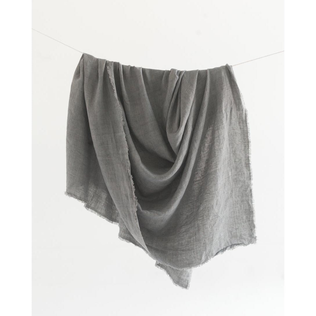 Stone Washed Linen Throw Blanket