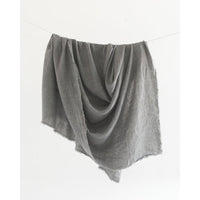 Stone Washed Linen Throw Blanket