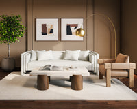 Kira Heather Ivory Tweed Sofa