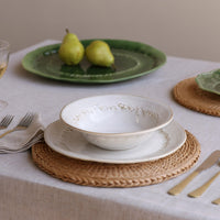 Ceramic Dusty White Valentina Dinner Plate Set of 4