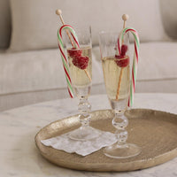 Clear Glass Venice Champagne Flute Set of 4 - Glass Detail | Bone & Brass