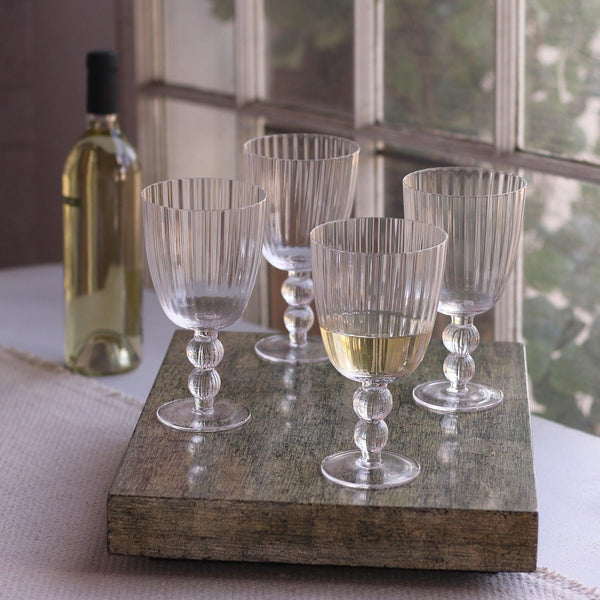 Glass Venice All Purpose Set 4 (Clear) - Glass Detail | Bone & Brass