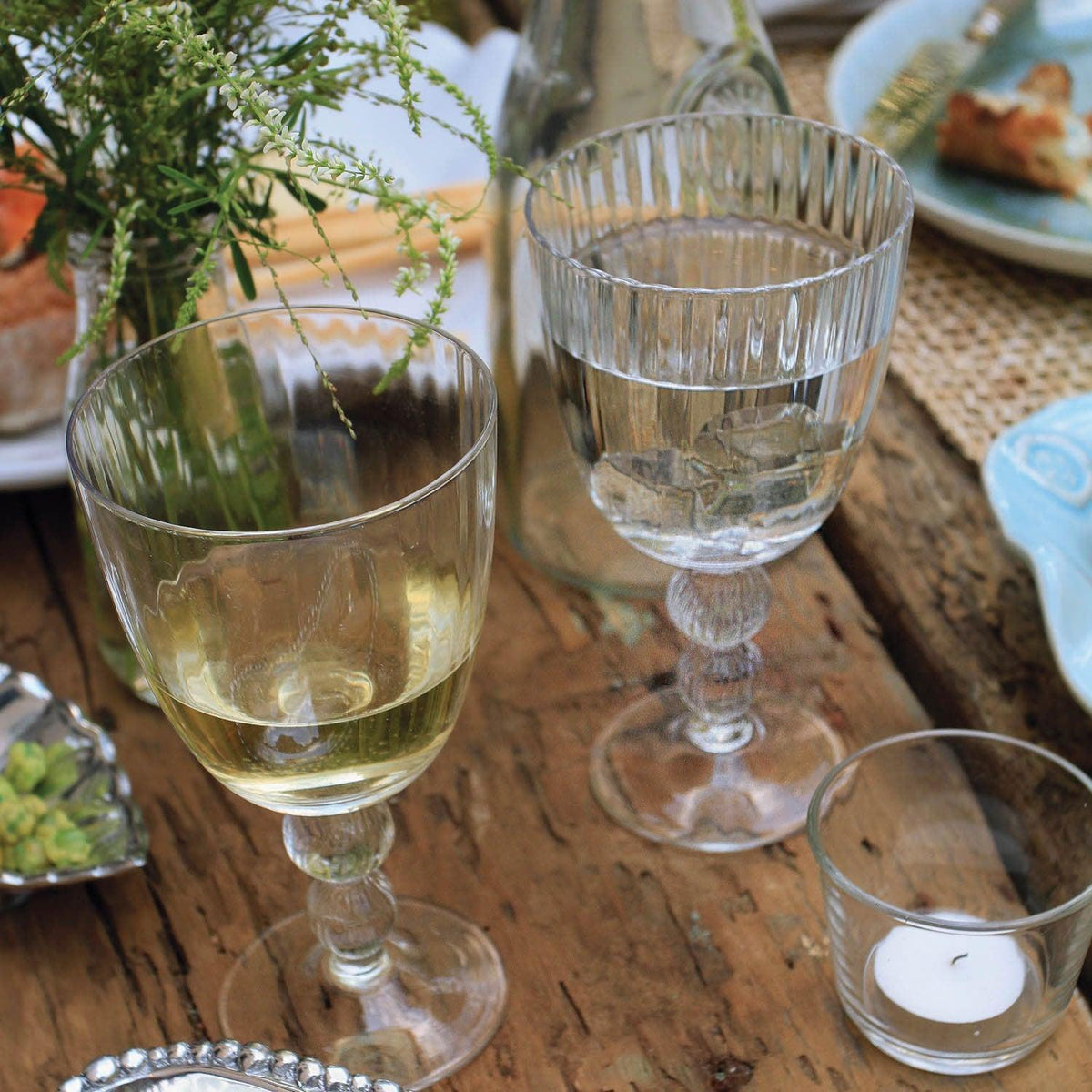 Glass Venice All Purpose Set 4 (Clear) - Glass Detail | Bone & Brass