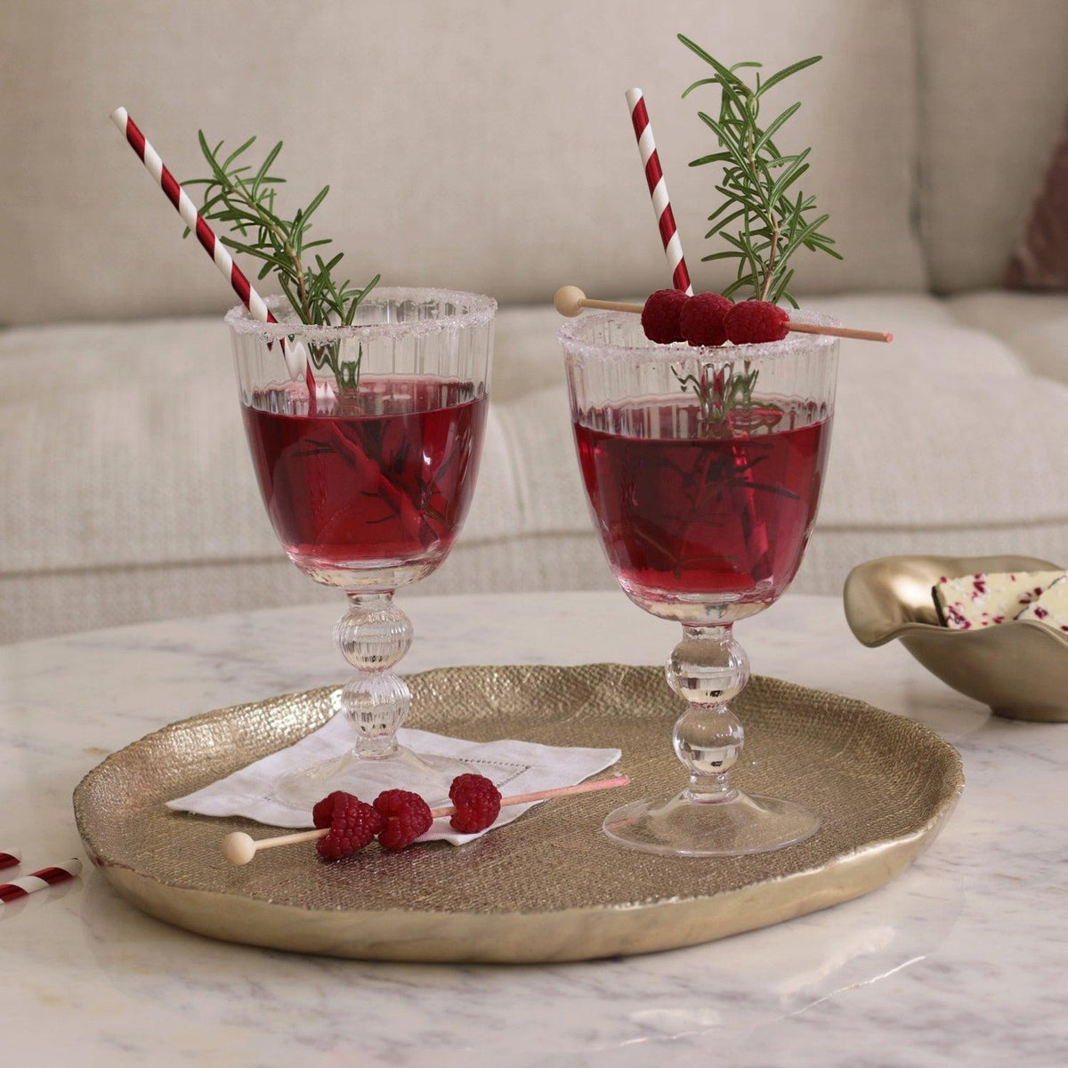 Glass Venice All Purpose Set 4 (Clear) - Glass Side View | Bone & Brass