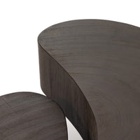 Kidney shaped coffee tables in varying heights