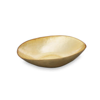 Glass New Orleans Medium Oval Foil Leafing Bowl (Gold) | Bone & Brass