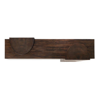 dark wood pillar style console table