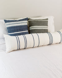 Ribbons Navy Lumbar Throw Pillow