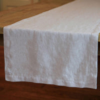 Grey Linen Runner Set of 2 - Close Up | Bone & Brass