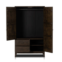 Ormond Aged Brown Wood Armoire