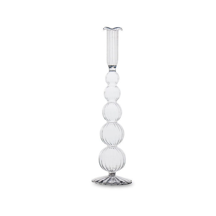 Glass Cambridge Olivia 12" Candlestick Holder Set 2 (Clear) | Bone & Brass