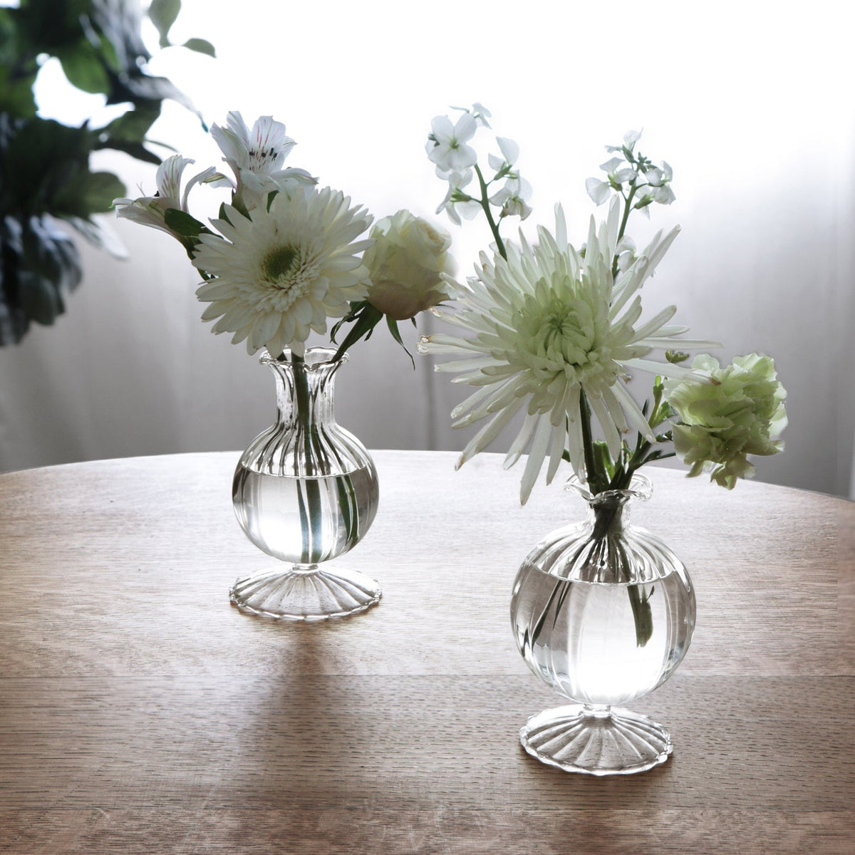 Cambridge Louise Clear Bud Vase Set of 2 - Vase Side View | Bone & Brass