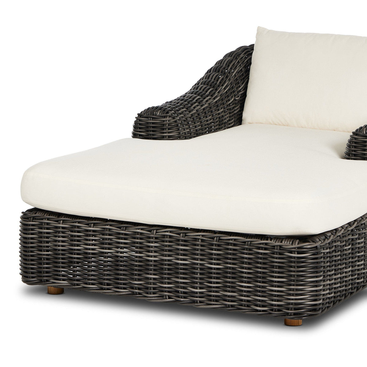 Messina Charcoal Woven Outdoor Chaise Lounge