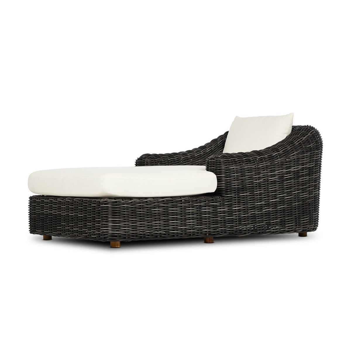 Messina Charcoal Woven Outdoor Chaise Lounge