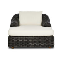 Messina Charcoal Woven Outdoor Chaise Lounge