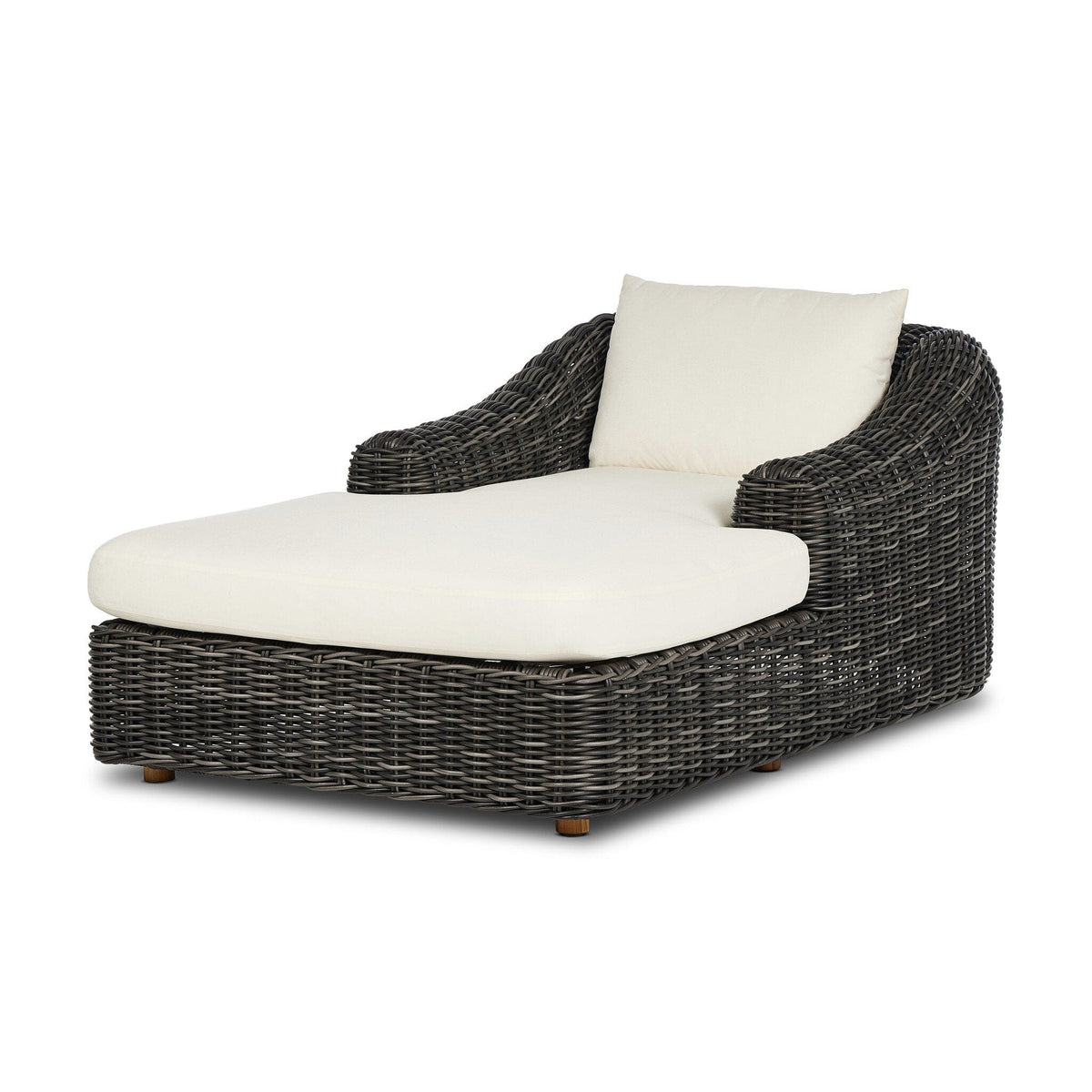 Messina Charcoal Woven Outdoor Chaise Lounge