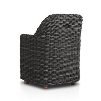 Messina Charcoal Woven Outdoor Dining Armchair