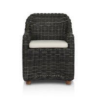 Messina Charcoal Woven Outdoor Dining Armchair