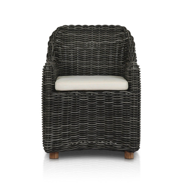 Messina Charcoal Woven Outdoor Dining Armchair