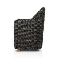 Messina Charcoal Woven Outdoor Dining Armchair