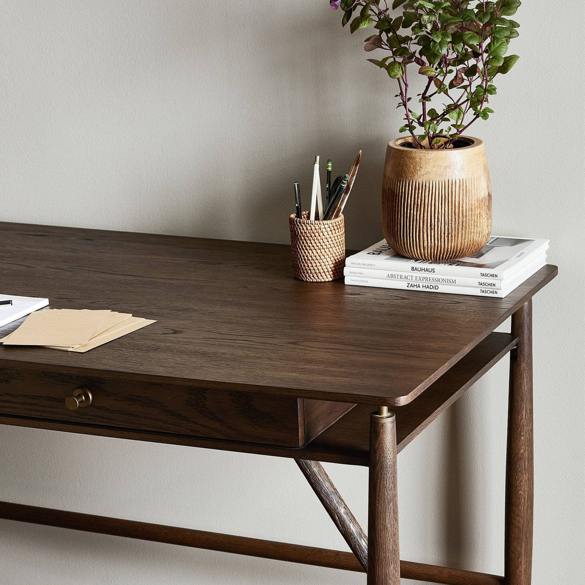 Markum Aged Oak Desk