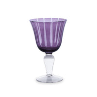 Colored Carved Wine Glasses,  Set of 6 Different Colors - Glass Detail | Bone & Brass
