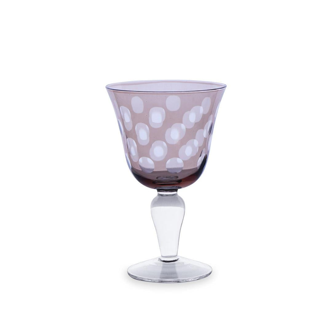 Colored Carved Wine Glasses,  Set of 6 Different Colors - Glass View | Bone & Brass