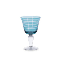 Colored Carved Wine Glasses,  Set of 6 Different Colors - Glass Stem Detail | Bone & Brass