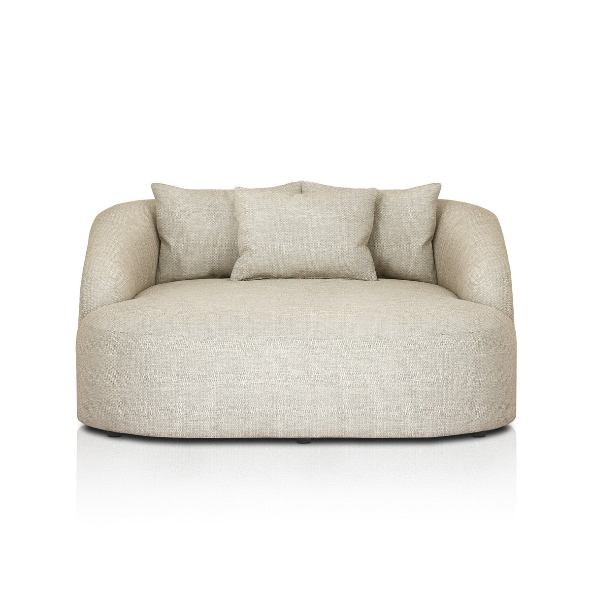 Sand Upholstered U-Shaped Outdoor Daybed