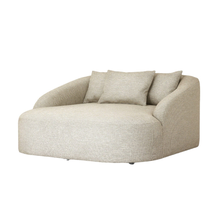 Sand Upholstered U-Shaped Outdoor Daybed