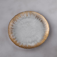 Clear & Gold Glass Radiant Charger Plate