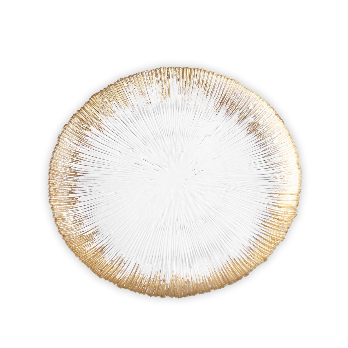 Clear & Gold Glass Radiant Charger Plate