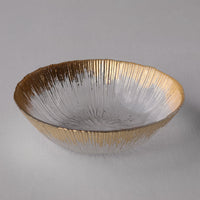 Glass Radiant Small Bowl (Clear Gold) - Bowl Top View | Bone & Brass