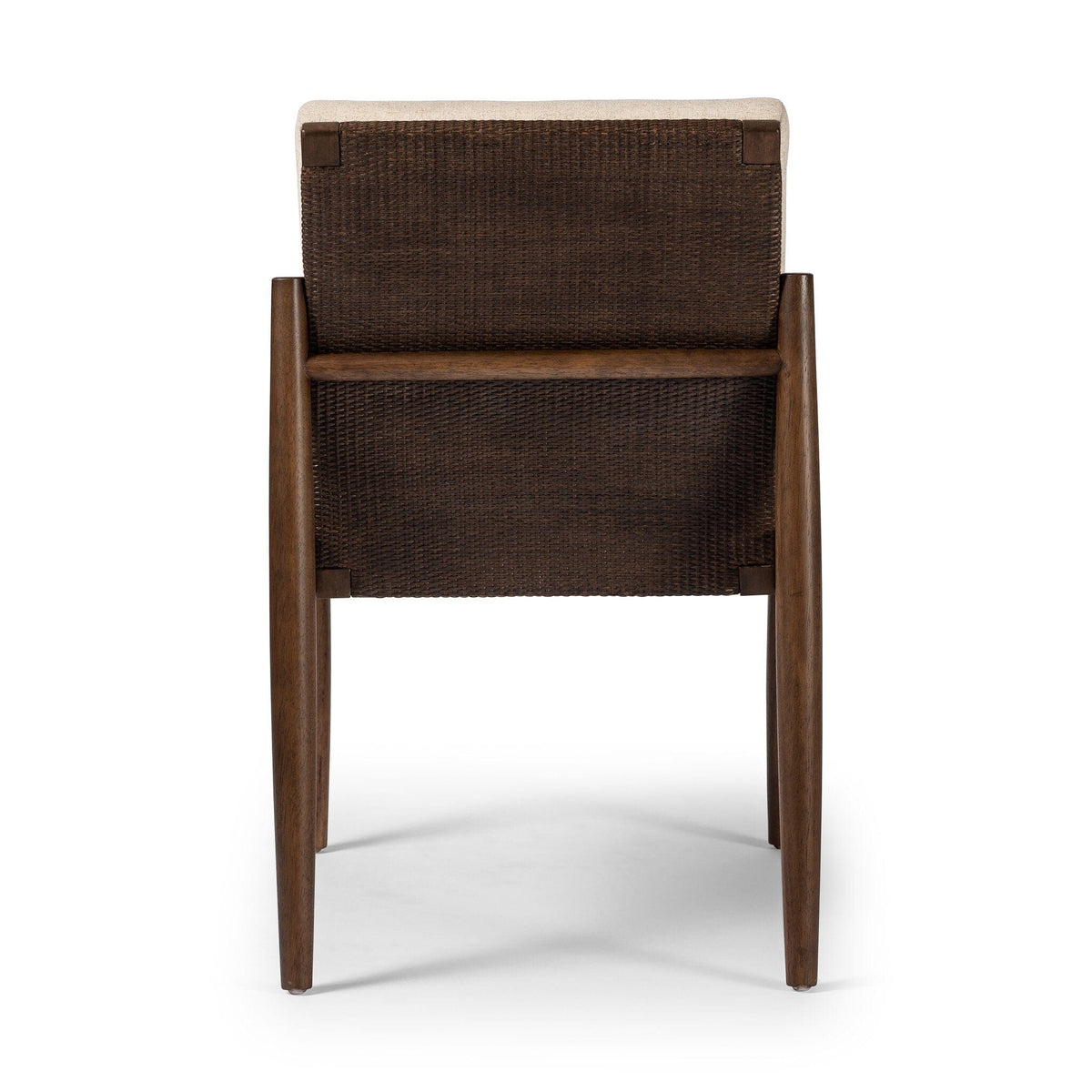 Costa Rattan & Wood Upholstered Dining Chair