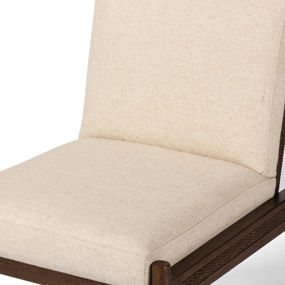 Costa Rattan & Wood Upholstered Dining Chair