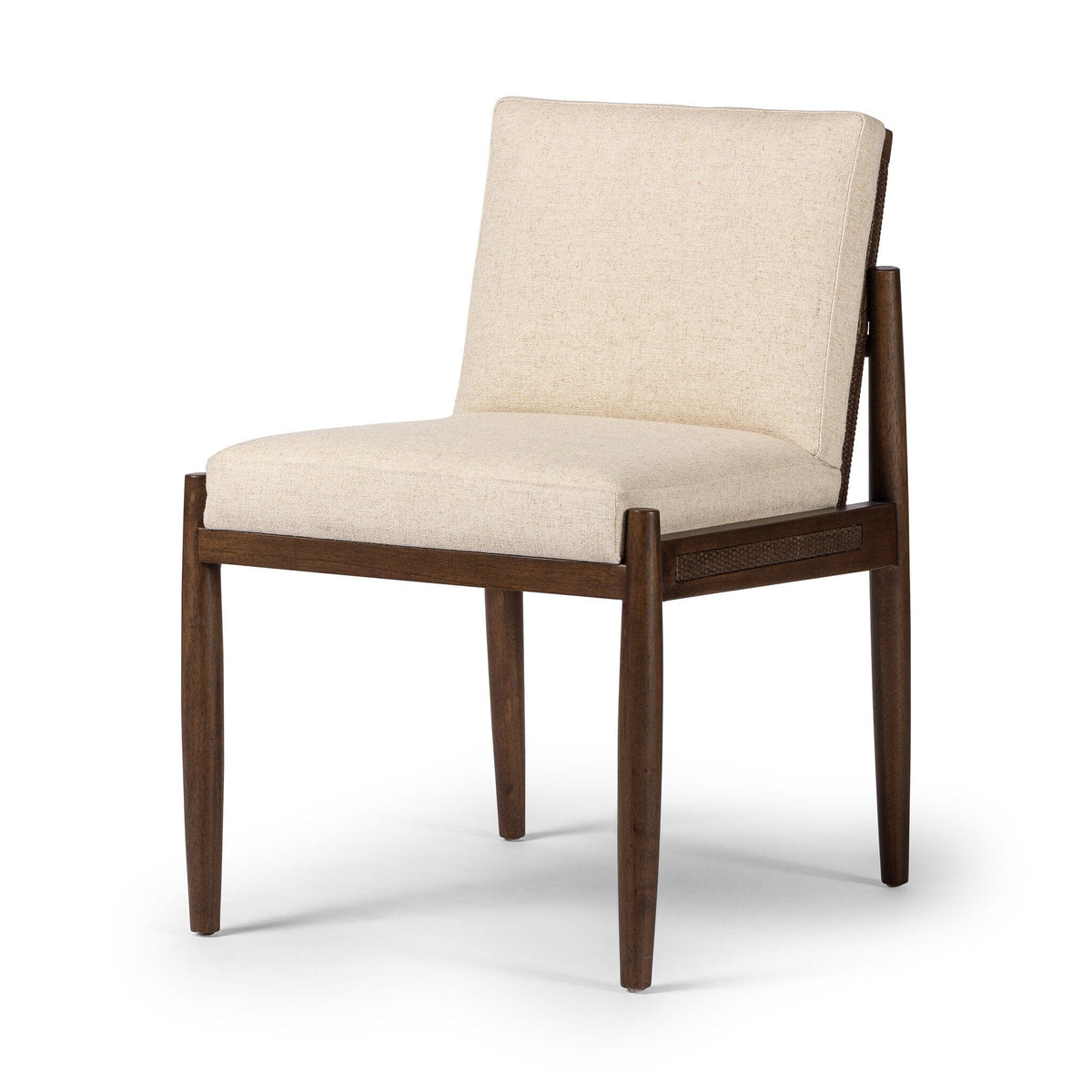 Costa Rattan & Wood Upholstered Dining Chair