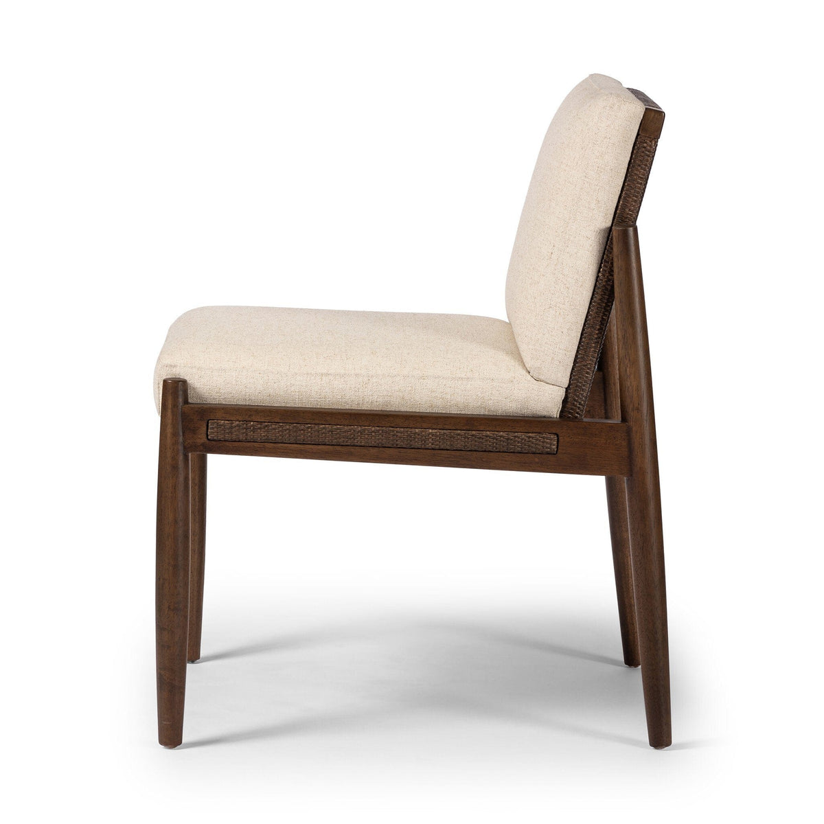 Costa Rattan & Wood Upholstered Dining Chair