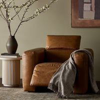 Badley Butterscotch Leather Power Recliner