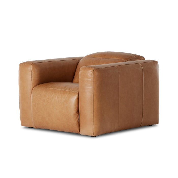 Badley Butterscotch Leather Power Recliner