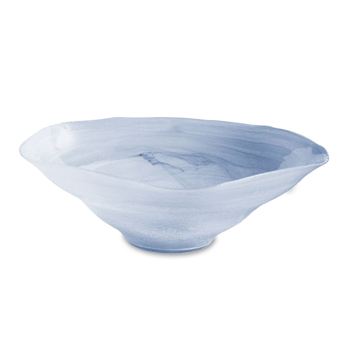 Blue Alabaster Wave Extra Large Serving Bowl