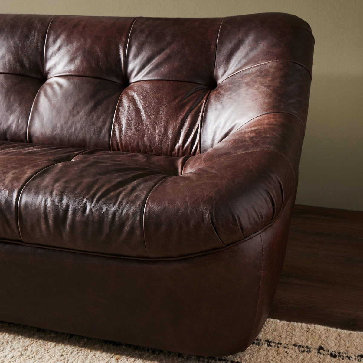 Farrow Cigar Brown Leather Sofa