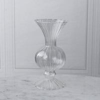 Glass Cambridge Flora Flower Vase Set 2 (Clear) - Vase Top View | Bone & Brass